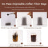 No Mess Cold Brew Coffee Filters - 150 Count Disposable Fine Mesh Bags for Iced Coffee Maker, 4"x 6"