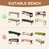 Genina Waterproof Dining Room Bench Covers, Stretch Jacquard Bench Seat Protector Cover, Rectangular Bench Cover