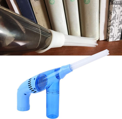 Air Duster and Handheld Vacuum Cleaner, Wet and Dry Use for Window Sofa Corner Home Door Crack (Blue)