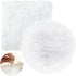 Dxmimer 2Pack 12 Inches Mini Faux Fur Rug,Soft Fluffy Plush Area Rug Chair