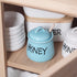 12oz HAOTOP Porcelain Honey Jar with Lid and Honey Dipper (Turquoise)