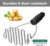 Beneno Heavy Duty Stainless Steel Wire Potato Masher with Soft Grip Handle for Effortless Mashing, Sturdy & Rust-Proof