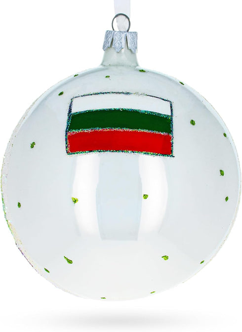 4 Inches Glass Ball Christmas Ornament - Nevski Cathedral, Sofia, Bulgaria