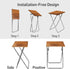 Required,15 18.9in(Yellow Brown,1pcs) Tv Trays Folding Tv Table, Dinner Table for Eating with Sturdy Metal Frame, Small