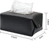 Leather Tissue Box Cover, Modern Decorative PU Leather Rectangular Tissue Box Case Organizer for Vanity Countertop,