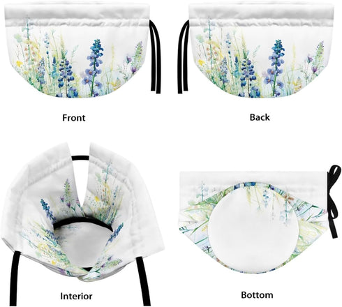 Kettle Cover Teapot Cozy, Insulated Breakfast Pot Cover, 2Pcs Set with Elastic Band for Household, Cactus and Purple