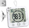 Waterproof Hanging Wall Clock, Large Digital Bathroom Alarm Clock for Kids, Kitchen Cooking Countdown Timer (White)