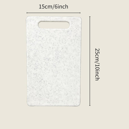 2 Pcs Small Mini Plastic Cutting Board Set, Granite Color, Dishwasher Safe for Food Prep, 6" x 10" (White)