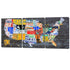 License Plate Map USA Wall Art Posters, Modern Creative Graffiti Decor, HD Prints for Living Room Home Office