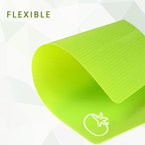 Fotouzy Plastic Cutting Boards for Kitchen, Flexible Non-Slip Cutting Mats for Meat and Vegetables, BPA-Free
