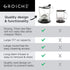 GROSCHE Aberdeen Tea Infuser Teapot & Smart Tea Maker, BPA-Free, Drip-Free Design, 17.7 oz - 525 ml, Black