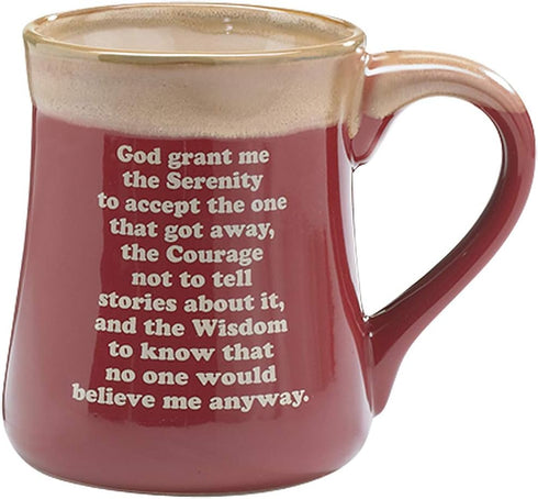 "Born To Fish" Coffee Mug - Great Fishing Gift with Fisherman's Serenity Prayer