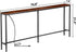 70.8" Console Table with Power Outlet, Wood Narrow Sofa Platform with Charging Station, Entryway Hallway Behind Couch