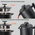 Secura French Press Coffee Maker, 34oz Insulated Coffee Press with 2 Extra Screens, 304 Grade Stainless Steel, Black