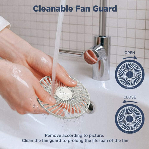 EasyAcc Handheld Fan, Powerful Quiet Portable Fan with 4 Speed, 17H Battery Operated for Travel