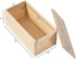 Unfinished Wooden Storage Box with Sliding Lid, Rustic Keepsake Box 7.8'' x 3.9'' x 3.1'' for Art Hobbies, DIY Lovers,
