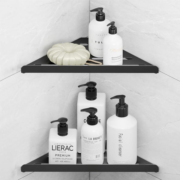 Fikoksol Shower Caddy, 2 Pack Bathroom Corner Shelf, Triangle Shelf Storage for