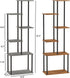 6-Tier Plant Stand Indoor, Tall Plant Shelf Multiple Metal Wood Flower Pot Holder for Living Room Office Balcony Patio