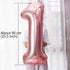 Juland Large Rose Gold Number Balloons 40 Inch, Giant Foil Mylar Balloons for Birthday Party Decorations