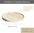 Travertine Marble Vanity Tray, Round Ottoman Tray Minimalist Modern Decorative for Bathroom, Kitchen, Nightstand