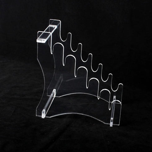 WANLIAN Knife Rack, 6 Tier Acrylic Countertop Knife Display Rack for Knife Storage and Display (Transparent)