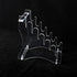 WANLIAN Knife Rack, 6 Tier Acrylic Countertop Knife Display Rack for Knife Storage and Display (Transparent)