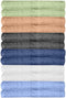 KAHAF COLLECTION 12 Pack Washcloths | Multicolour 100% Cotton Extra Absorbent Face Towels |