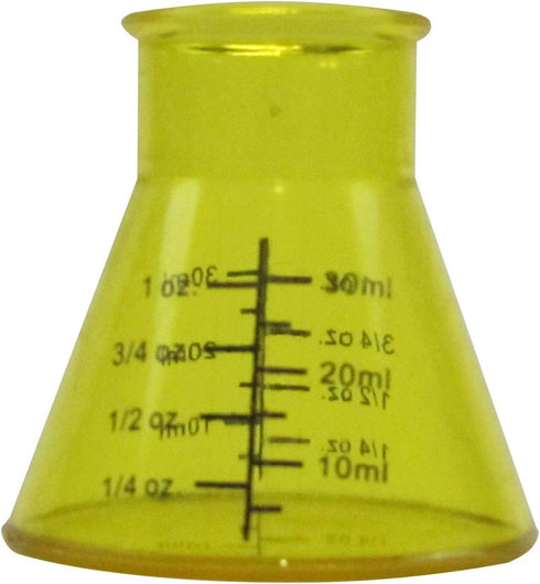 Treasure Gurus Novelty Chemistry Beaker Plastic Drink Shot Glass Set - 4 Glasses Science Flask Party Supply