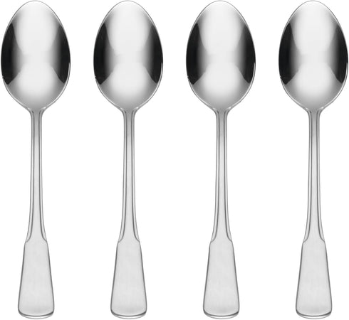 Oneida Colonial Boston Teaspoons, Silverware Set, Set of 4