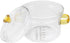CALLARON Glass Saucepan, 300ml Stovetop Milk Butter Warmer with Cover and Dual Handle
