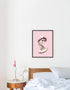 HAUS AND HUES David Bubble Gum Pop Art Poster - Pink Wall Decor, Unframed 12” x 16” Pictures for Room Aesthetic