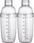 700cc / 24 oz Plastic Cocktail Shaker Mixer, Boba Tea Shaker, Professional Bar Tools Set (2)