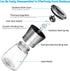 Herda 304 Brushed Stainless Steel Salt and Pepper Grinder - Adjustable Ceramic Shaker, Tall Glass Mill (2Pcs)