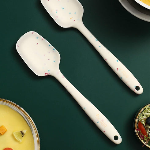 SiXi Silicone Spoon Shovel, Heat Resistant One Piece Design, Nonstick Spoon for Baking Mixing Tool, Kitchen Gadgets