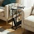 Narrow Small Side Table for Small Spaces - Slim End Table with Magazine Rack - Narrow End Table Living Room Couch Side