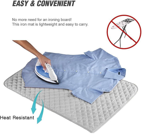 Ruibo Magnetic Ironing Mat Blanket, Iron Board Alternative Cover, Quilted Washer Dryer Heat Resistant Pad, Portable