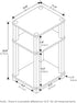 Set 2, 3-Tier Furinno JUST Side Table of Open Shelf End Table, Toolless Assembly Night Stand, Bedside Table with Square