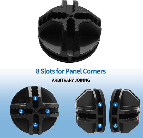 36 Pcs Wire Cube Plastic Connectors for Black Modular Closet Organizer and Metal Grid Shelving Unit