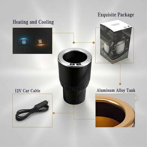 2-in-1 Commuter/Road Premium Car Cup Warmer Cooler Smart Car Cup Mug Holder | Perfect Car Tumbler Holder for Tripper