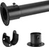 Metal Black Closet Rods for Hanging Clothes, 1.3 Inch Diameter Heavy Duty Adjustable Bar for Closet and Bathroom