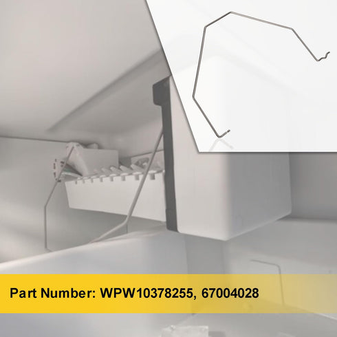 67004028 Durable Refrigerator Ice Maker Shutoff Arm Compatible with Whirlpool Amana, Replaces WP67004028