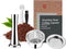 Stainless Steel Reusable Espresso Capsules for K Fee Pods, Includes 30mm Tamper, Spoon, and Brush