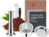 Stainless Steel Reusable Espresso Capsules for K Fee Pods, Includes 30mm Tamper, Spoon, and Brush