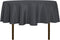 sancua Round Tablecloth - 60 Inch - Water Resistant, Washable Polyester Table Cover for Dining, Buffet, Camping - Grey