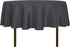 sancua Round Tablecloth - 60 Inch - Water Resistant, Washable Polyester Table Cover for Dining, Buffet, Camping - Grey