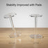 Set 3 QWORK Round Acrylic Display Stand, Premium Clear Round Riser Stands