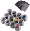 Sanvcomy 12 Powerful Magnetic Spice Tins- Stainless Steel Spice Storage Containers, Kitchen Spice