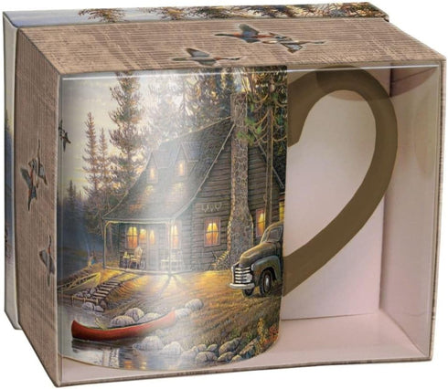 Lang Lake Retreat Mug by Sam Timm, 14 oz., Multicolored Design