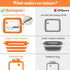 Collapsible Cutting Board, Foldable Chopping Board with Colander, Multifunctional Kitchen Vegetable Washing Basket Silicone Dish Tub for BBQ Prep/Picnic/Camping(Orange)