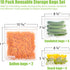 Reusable Food Storage Bags - 10 Pack Silicone Freezer Bags, Extra Thick Leakproof Lunch Bag for Salad Fruit Snacks
